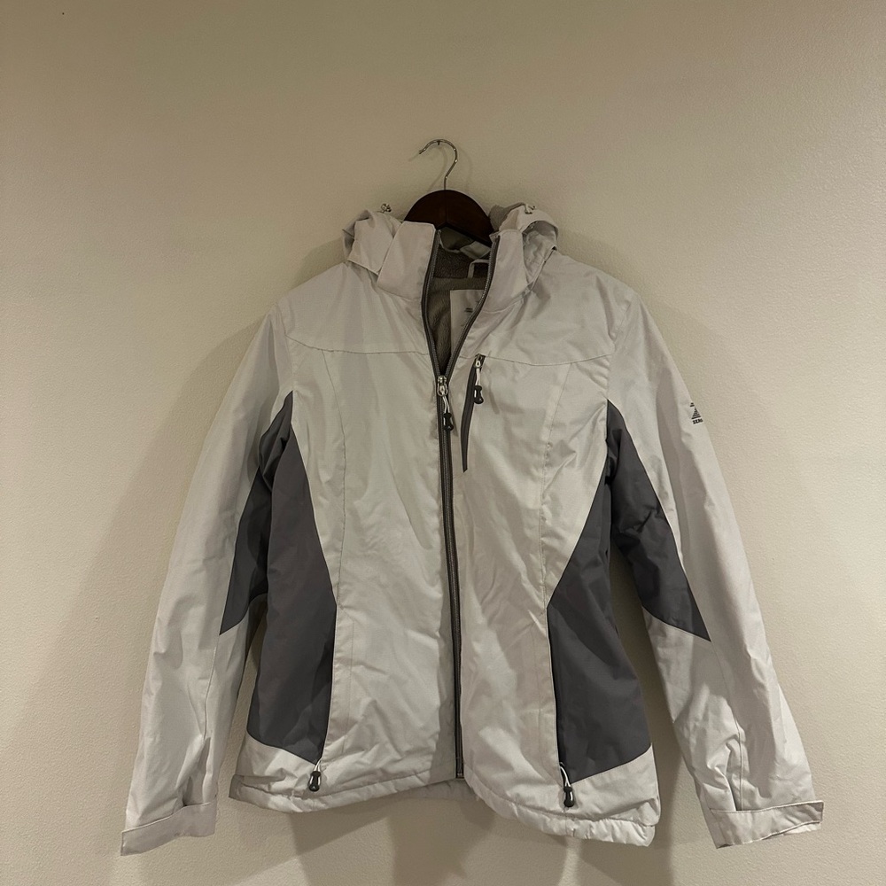 Like New - ZeroXposur Women's Hooded Jacket White/Gray